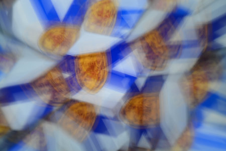 Abstract natural background, kaleidoscope effect, flags