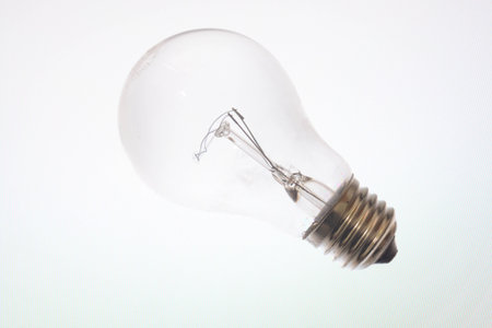 A lamp isolated on white background, energy, glass, power