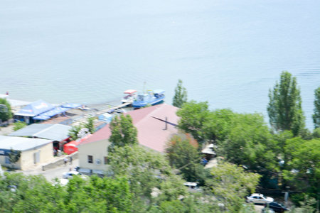 Lake Sevan in Armenia, pure water, natural background
