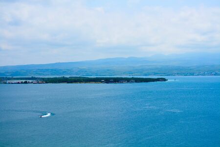 Lake Sevan in Armenia, pure water, natural backgroundの写真素材