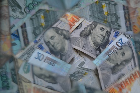 Abstract background,  fruits and vegetables, kaleidoscope effectの写真素材