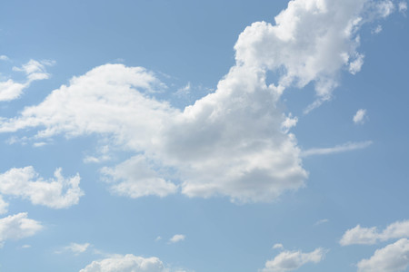 Natural background, blue sky,  white clouds, natureの写真素材