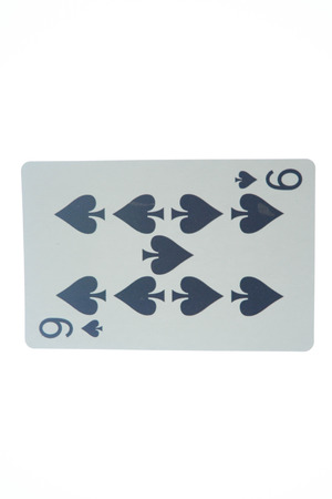 Playing cards isolated on white backgroundの写真素材