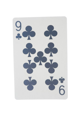 Playing cards isolated on white backgroundの写真素材