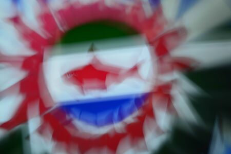 Abstract natural background, kaleidoscope effect, flagsの写真素材