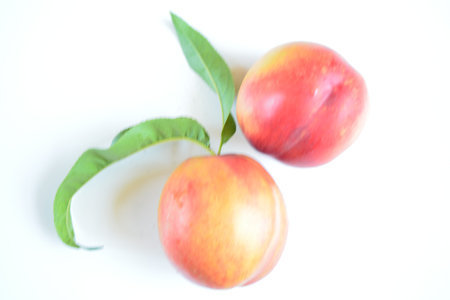 Fresh peaches, fruits, sweet, healthy food, nature