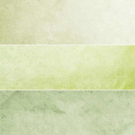 Collection of light green and yellow abstract vintage backgrounds. Various textures.の写真素材