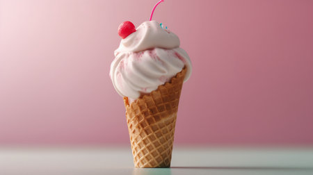 An eye catching illustration of "Ice cream cone". Created using Generative AI tools.の素材