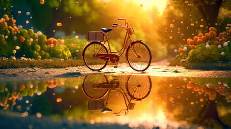 An eye catching illustration of "June 3, World bicycle day". Created using Generative AI tools.の素材