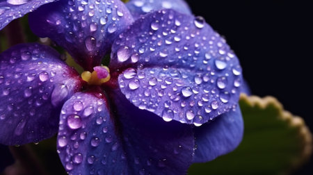African Violet Flower Beautifully Bloomed. Created by Generative AI Technology.の素材