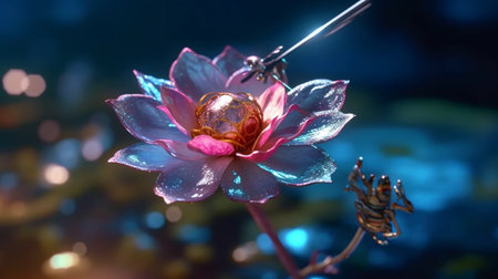 Angels Fishing Rod Flower Beautifully Bloomed. Created by Generative AI Technology.の素材