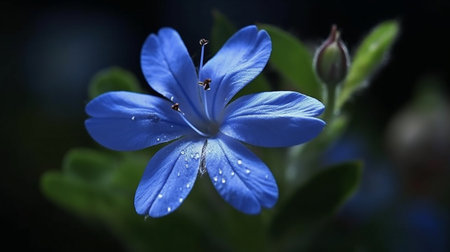Cape Leadwort Flower Beautifully Bloomed. Created by Generative AI Technology.の素材