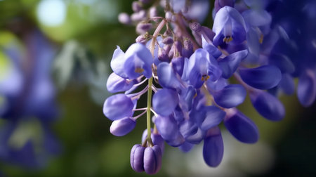 American Wisteria Flower Beautifully Bloomed. Created by Generative AI Technology.の素材