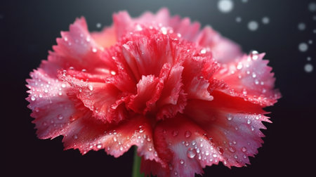 Carnation Flower Beautifully Bloomed. Created by Generative AI Technology.の素材