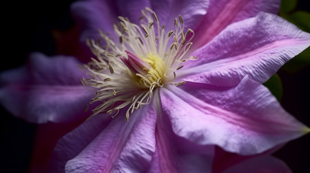 Clematis Flower Beautifully Bloomed. Created by Generative AI Technology.の素材