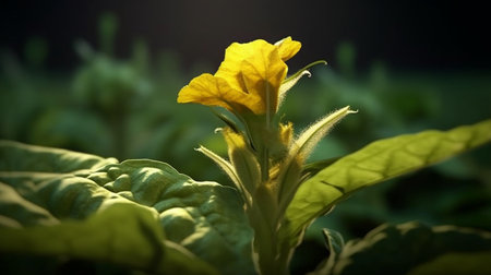 Flowering Tobacco Flower Beautifully Bloomed. Created by Generative AI Technology.の素材