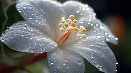 Honesty Flower Beautifully Bloomed. Created by Generative AI Technology.の素材