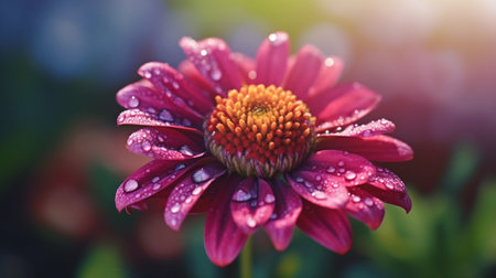 Garland flower beautifully bloomed with natural background. Created by Generative AI.の素材