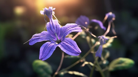 Paraguay Nightshade flower beautifully bloomed with natural background. Created by Generative AI.の素材