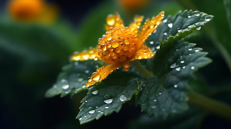 Rosinweed Flower Beautifully Bloomed. Created by Generative AI Technology.の素材