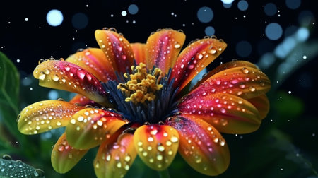 Spring Beauty Flower Beautifully Bloomed. Created by Generative AI Technology.の素材