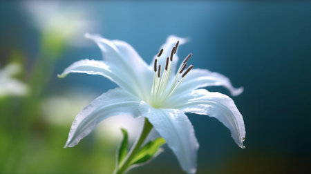 Serbian Bellflower Flower Beautifully Bloomed. Created by Generative AI Technology.の素材