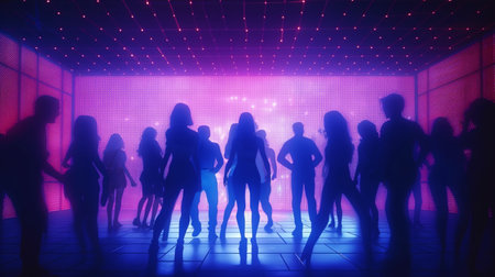 A group of people dancing in a club. Created by Generative AI Toolsの素材