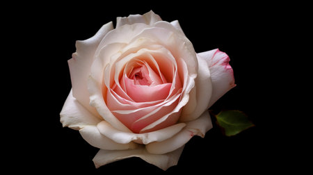 A pink and white rose. Created by Generative AI Toolsの素材