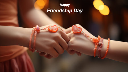 Happy friendship day. Created by Generative AI Toolsの素材