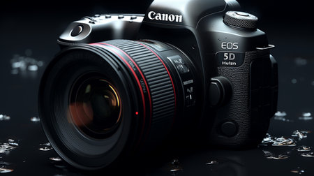 Photo realistic picture of a DSLR camera. Created by Generative AI Toolsの素材