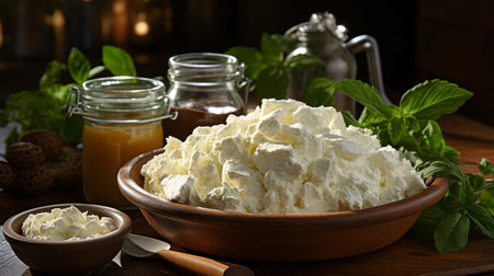 Ricotta Cheese Recipe. Created by Generative AI Toolsの素材