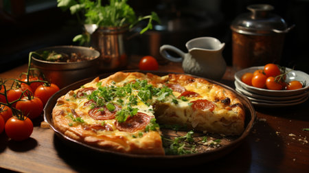Quiche recipe. Created by Generative AI Toolsの素材
