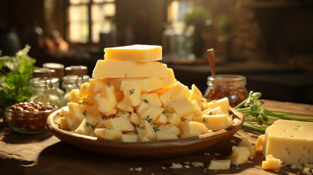 Cheddar cheese recipe. Created by Generative AI Toolsの素材