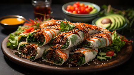 Nori Wraps Recipe. Created by Generative AI Toolsの素材