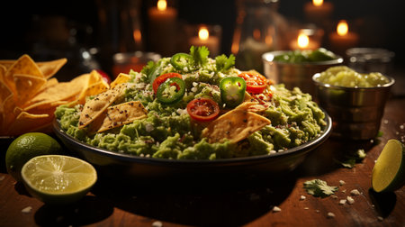 Spicy Guacamole Recipe. Created by Generative AI Toolsの素材
