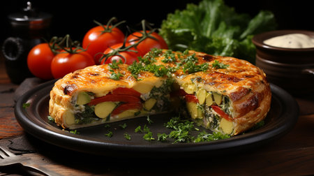 Quiche recipe. Created by Generative AI Toolsの素材