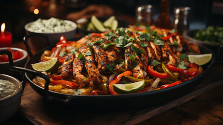 Chicken Fajitas recipe. Created by Generative AI Toolsの素材