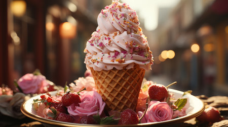 Dondurma Turkish ice cream. Created by Generative AI Toolsの素材