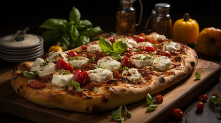 Pizza Napoletana recipe. Created by Generative AI Toolsの素材