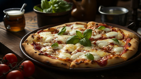 Pizza Margherita recipe. Created by Generative AI Toolsの素材