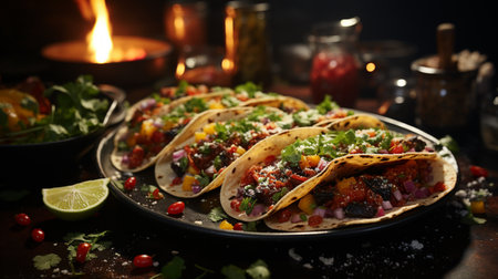 Mexican Tacos recipe. Created by Generative AI Toolsの素材