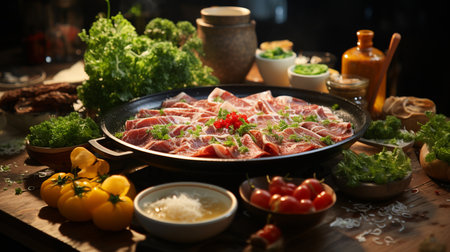 Shabu shabu recipe. Created by Generative AI Toolsの素材