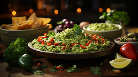 Spicy Guacamole Recipe. Created by Generative AI Toolsの素材