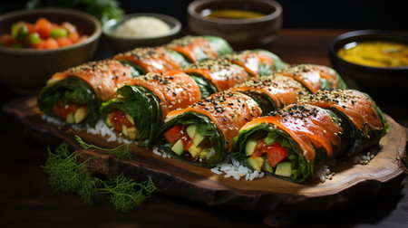 Nori Wraps Recipe. Created by Generative AI Toolsの素材