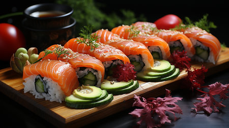 Nigiri sushi recipe. Created by Generative AI Toolsの素材
