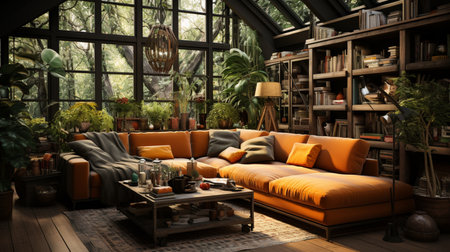 Home decoration in the interior. Generative AIの素材