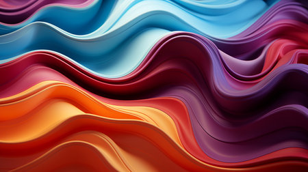 Wave pattern sound fills the abstract backdrop. Generative AIの素材