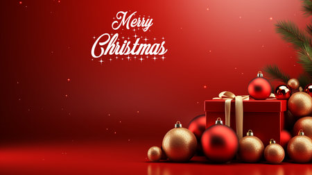 Christmas background with bubbles and toys. Generative AIの素材