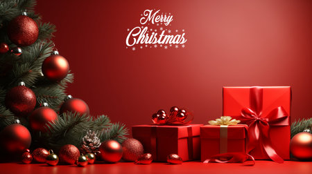 Christmas background with bubbles and toys. Generative AIの素材