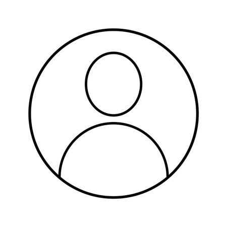 Account, avatar, profile icon. Outline vector graphics.